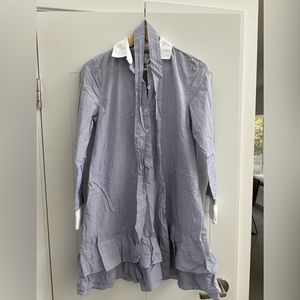 Kate spade pinstripe ruffle dress